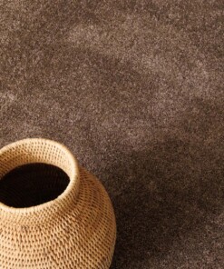 Tapis Rond poil ras Fine - Moka