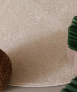 Tapis Rond poil ras Fine - Champagne Tapis Rond poil ras Fine - Champagne