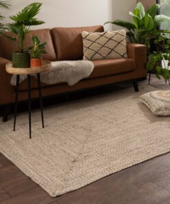 Tapis coton - Joy beige/blanc