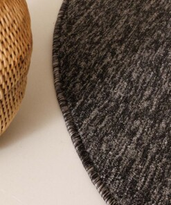 Tapis bouclé Rond Lush - Anthracite Tapis bouclé Rond Lush - Anthracite