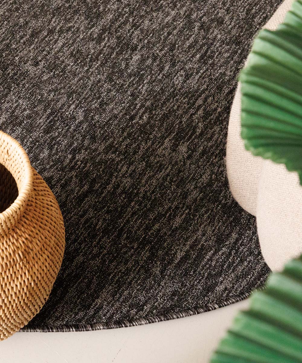 Tapis bouclé Rond Lush - Anthracite Tapis bouclé Rond Lush - Anthracite