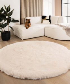 Tapis rond doux - Comfy Deluxe crème - sfeer