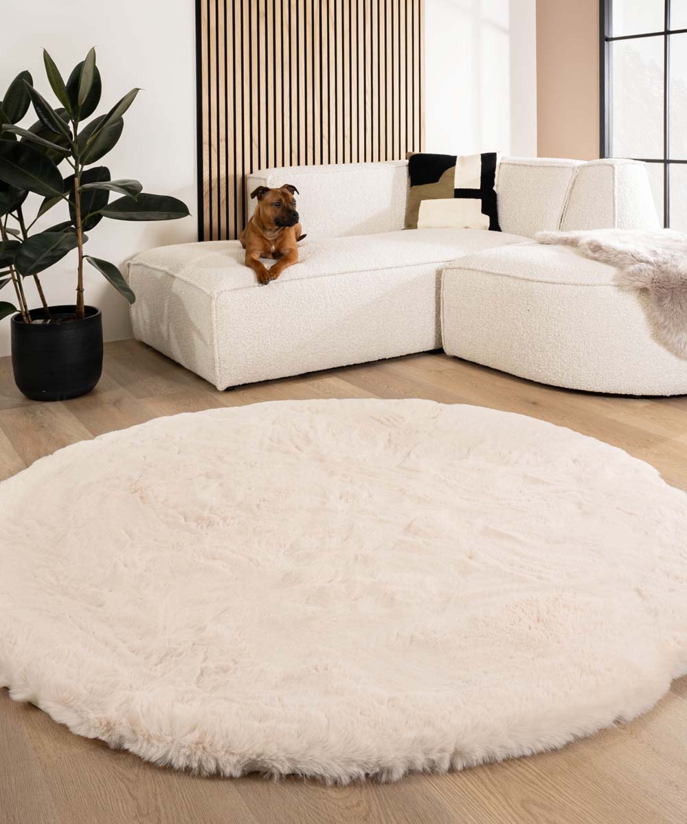 Tapis rond doux - Comfy Deluxe crème - sfeer Tapis rond doux - Comfy Deluxe crème - sfeer