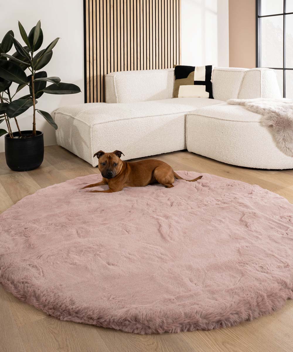 Tapis rond doux - Comfy Deluxe rose - sfeer Tapis rond doux - Comfy Deluxe rose - sfeer