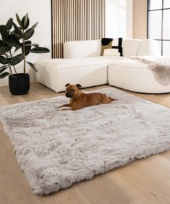 Tapis doux carré - Comfy Deluxe gris clair - sfeer