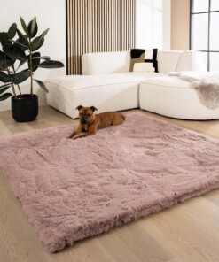 Tapis doux carré - Comfy Deluxe rose - sfeer