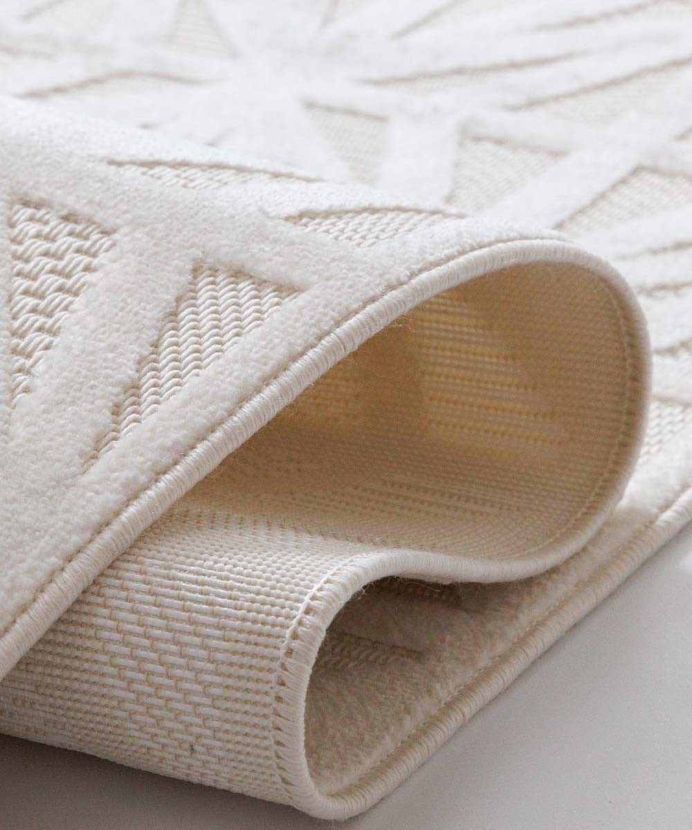 Tapis de balcon - Elvora Bloom crème - close up Tapis de balcon - Elvora Bloom crème - close up