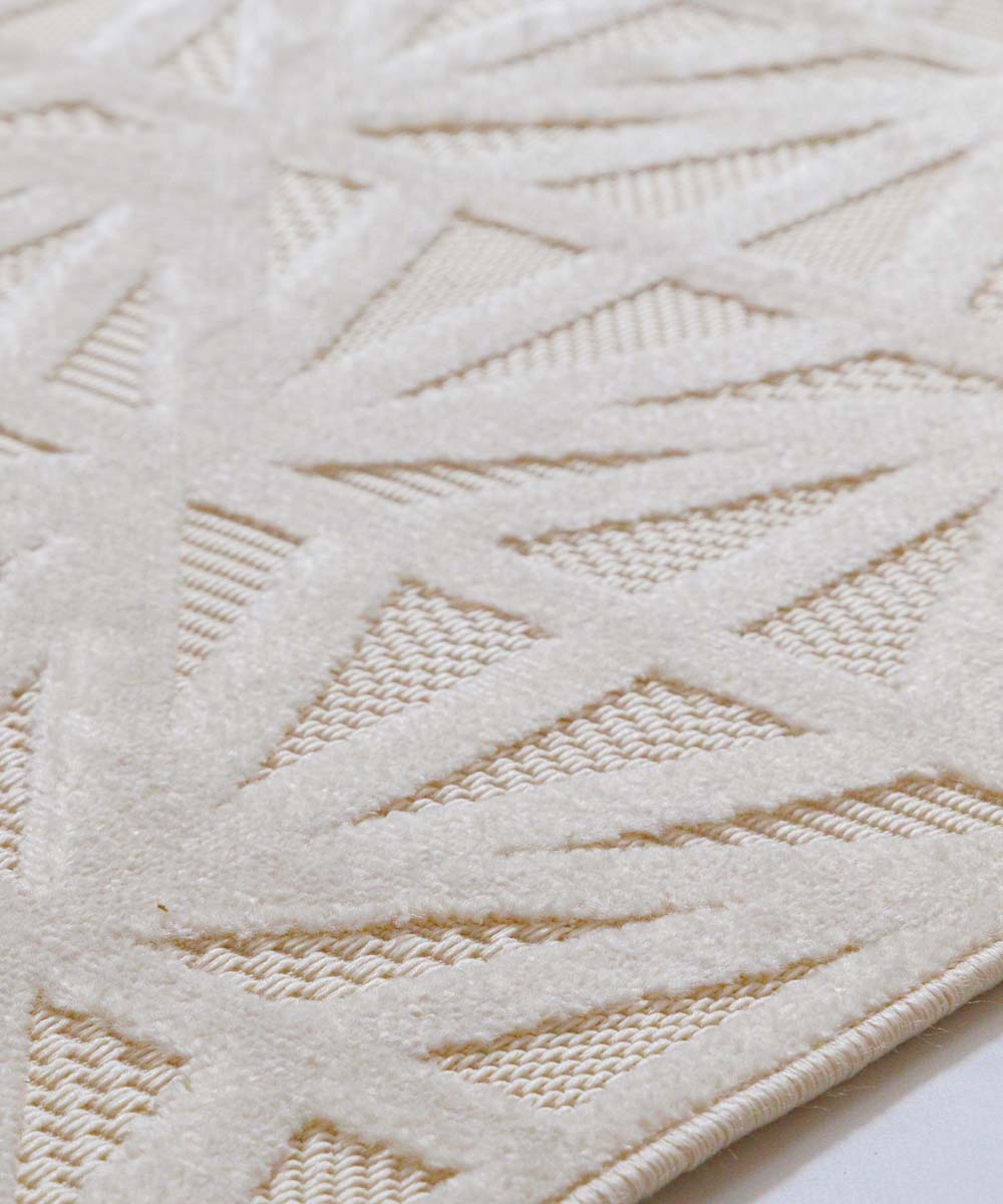 Tapis de balcon - Elvora Bloom crème - close up Tapis de balcon - Elvora Bloom crème - close up