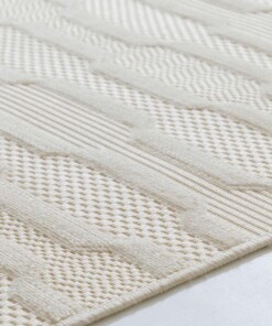 Tapis de balcon - Elvora Flow crème - close up