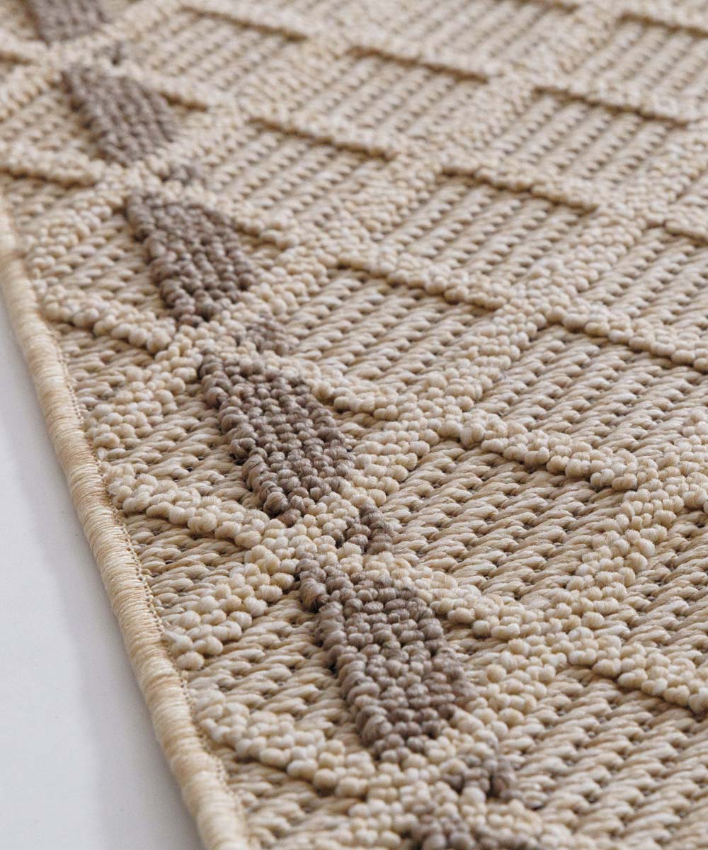 Tapis de balcon petit losange - Retreat beige - close up Tapis de balcon petit losange - Retreat beige - close up