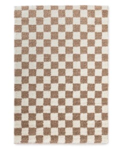Tapis rétro - Check ivoire/beige - overzicht