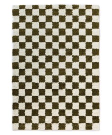 Tapis damier - Check ivoire / vert olive - overzicht, thumbnail