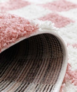 Tapis rétro - Check ivoire/rose - close up, thumbnail Tapis rétro - Check ivoire/rose - close up, thumbnail