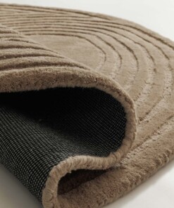 Tapis rond design - Balans Dual beige - close up, thumbnail