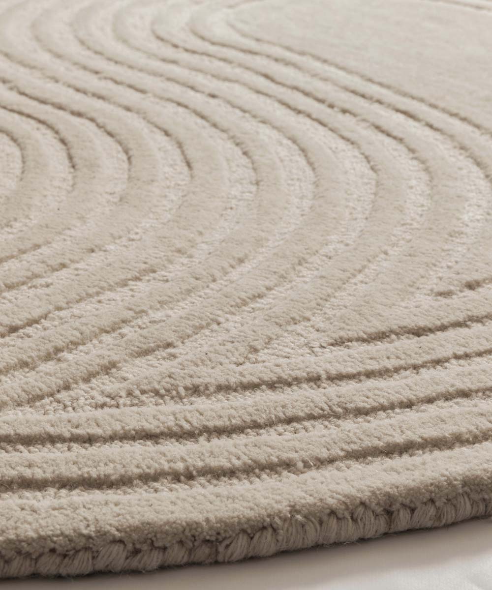 Tapis rond design - Balans Dual ivoire - close up Tapis rond design - Balans Dual ivoire - close up