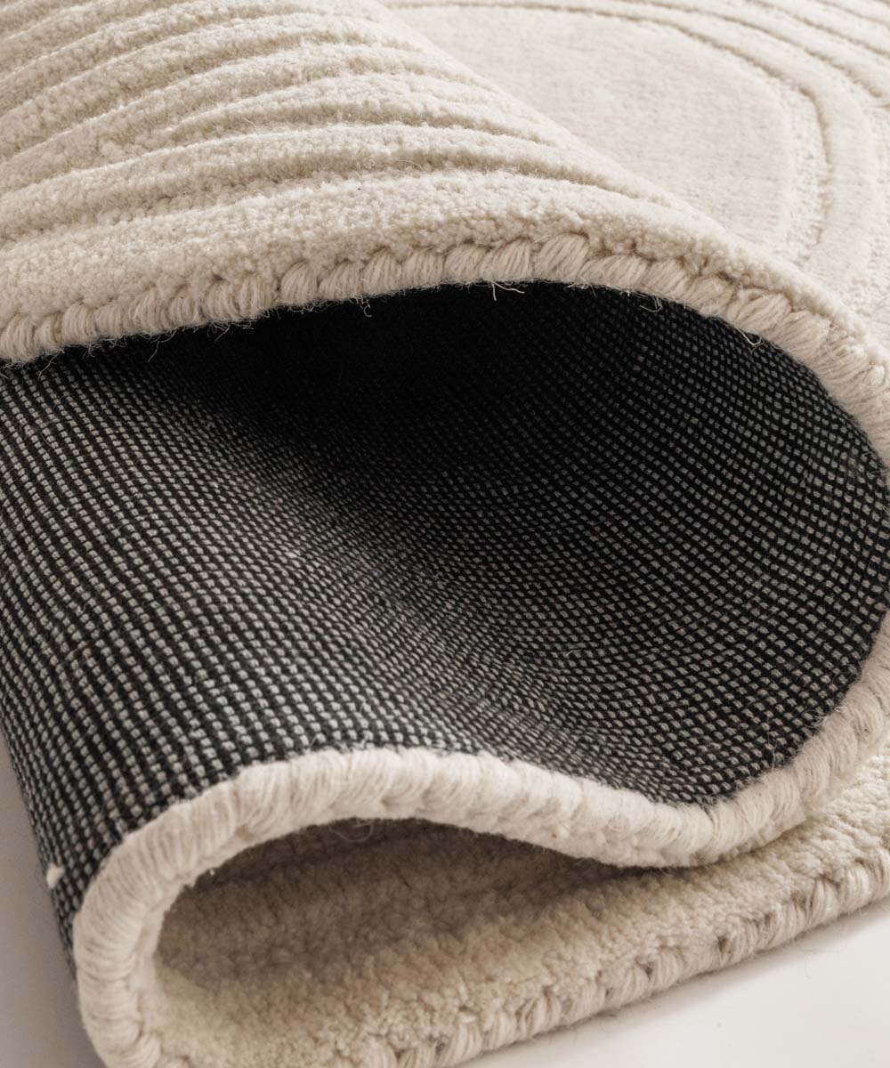 Tapis rond design - Balans Dual ivoire - close up Tapis rond design - Balans Dual ivoire - close up