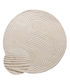 Tapis rond design - Balans Dual ivoire - overzicht