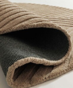 Tapis rond design - Balans Field beige - close up, thumbnail