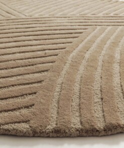 Tapis rond design - Balans Field beige - close up