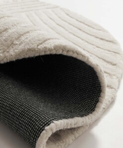 Tapis rond design - Balans Field ivoire - close up, thumbnail Tapis rond design - Balans Field ivoire - close up, thumbnail