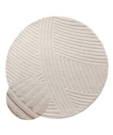 Tapis rond design - Balans Field ivoire - overzicht, thumbnail