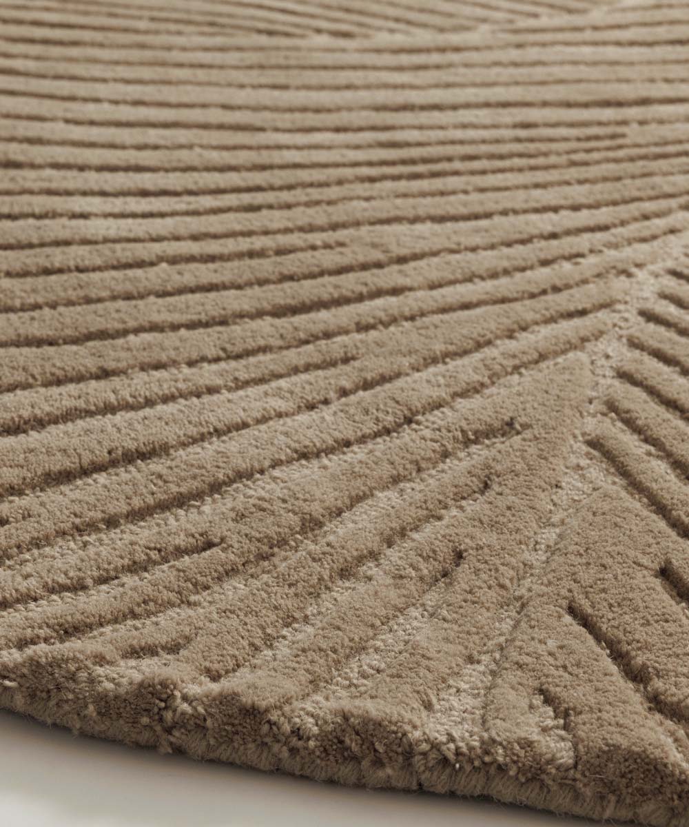 Tapis rond design - Balans Tree beige - close up Tapis rond design - Balans Tree beige - close up