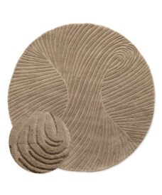 Tapis rond design - Balans Tree beige - overzicht, thumbnail