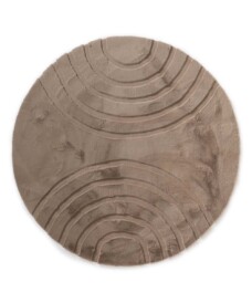 Tapis rond moelleux - Carvy Taupe - overzicht, thumbnail