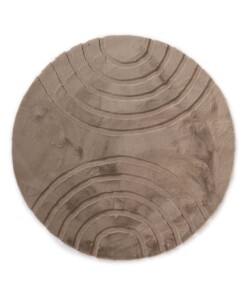 Tapis rond moelleux - Carvy Taupe - overzicht