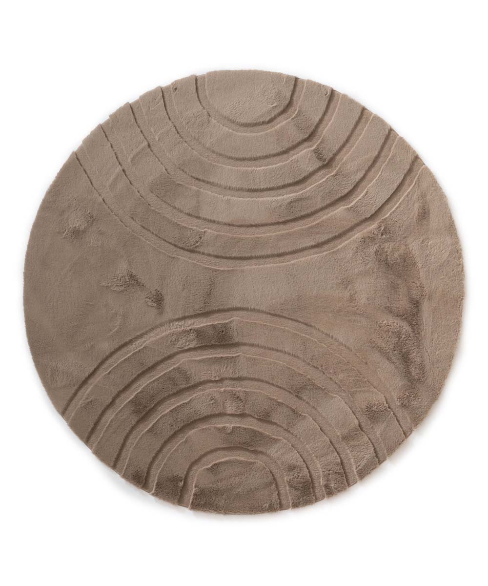 Tapis rond moelleux - Carvy Taupe - overzicht Tapis rond moelleux - Carvy Taupe - overzicht
