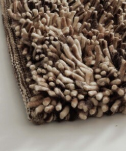 Tapis en laine à poils longs - Aurelia crème/brun - close up, thumbnail Tapis en laine à poils longs - Aurelia crème/brun - close up, thumbnail