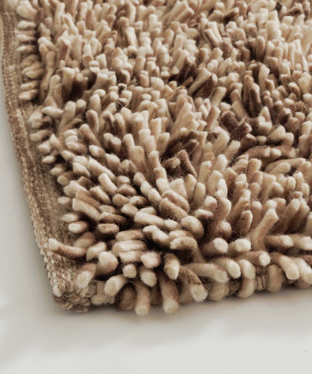 Tapis en laine à poils longs - Aurelia ivoire/beige - close up Tapis en laine à poils longs - Aurelia ivoire/beige - close up