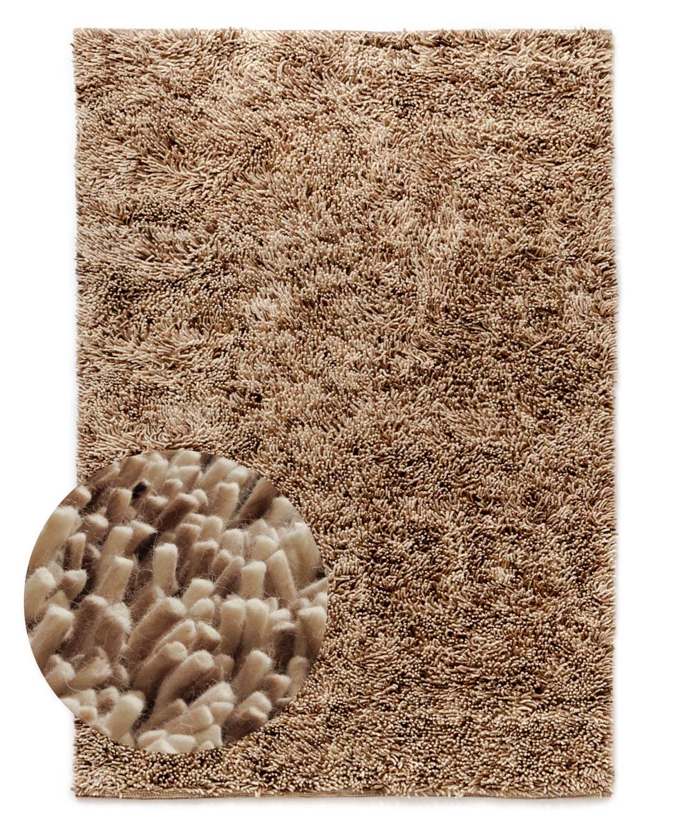 Tapis en laine à poils longs - Aurelia ivoire/beige - overzicht Tapis en laine à poils longs - Aurelia ivoire/beige - overzicht