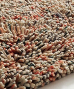 Tapis en laine à poils longs - Aurelia multicolore - close up, thumbnail Tapis en laine à poils longs - Aurelia multicolore - close up, thumbnail