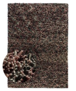 Tapis en laine à poils longs - Aurelia violet - overzicht