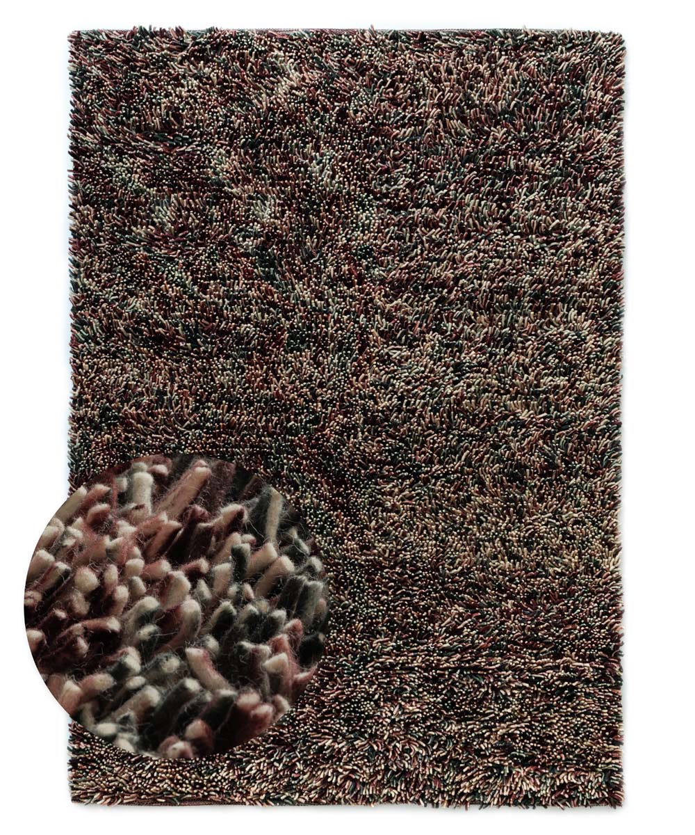 Tapis en laine à poils longs - Aurelia violet - overzicht Tapis en laine à poils longs - Aurelia violet - overzicht