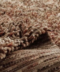 Tapis en laine à poils longs - Aurelia terracotta - close up