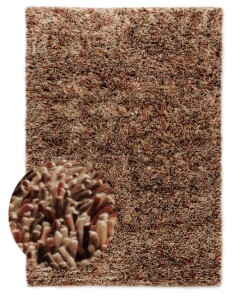 Tapis en laine à poils longs - Aurelia terracotta - overzicht