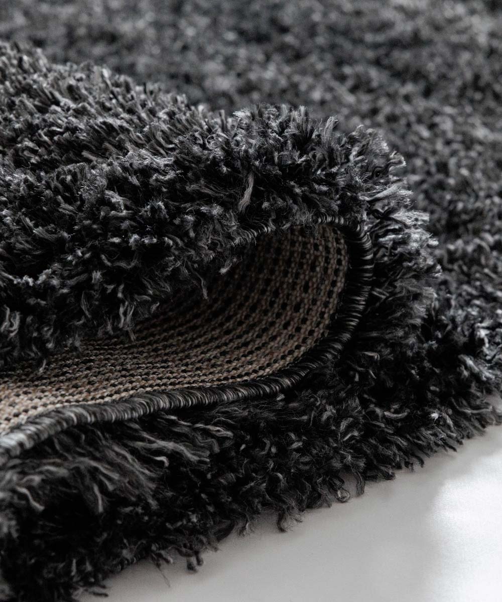 Tapis de couloir poils longs - Shaggy Confort anthracite - close up Tapis de couloir poils longs - Shaggy Confort anthracite - close up