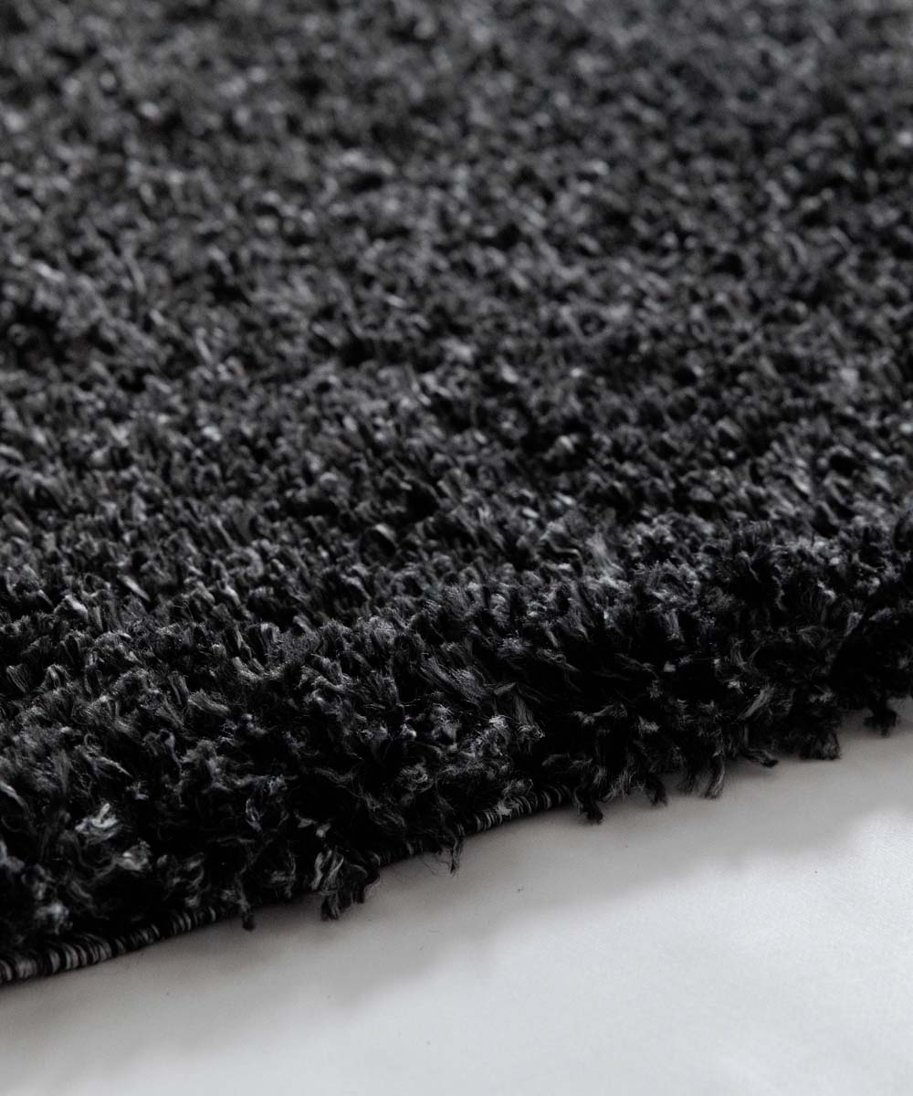 Tapis de couloir poils longs - Shaggy Confort anthracite - close up Tapis de couloir poils longs - Shaggy Confort anthracite - close up