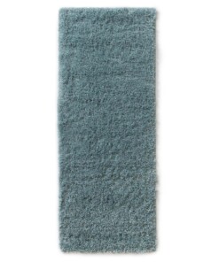 Tapis de couloir poils longs - Shaggy Confort bleu clair - overzicht