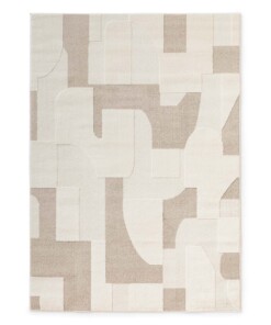 Tapis scandinave - Ridge Elv crème/beige - overzicht