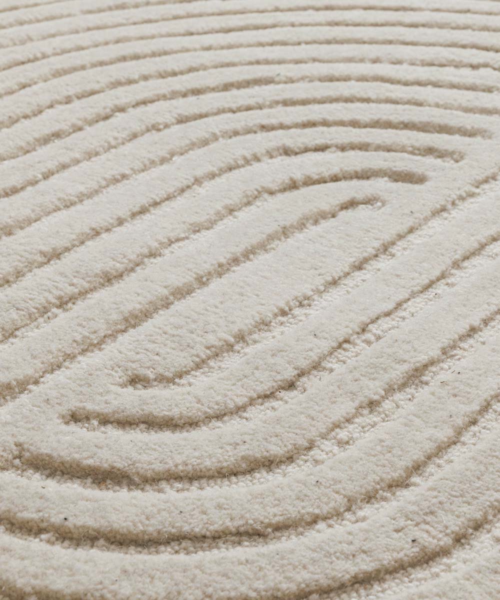 Tapis Japandi - Balans ivoire - close up Tapis Japandi - Balans ivoire - close up