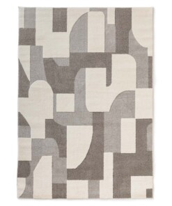 Tapis scandinave - Ridge Elv crème/gris - overzicht