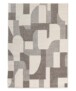 Tapis scandinave - Ridge Elv crème/gris - overzicht, thumbnail