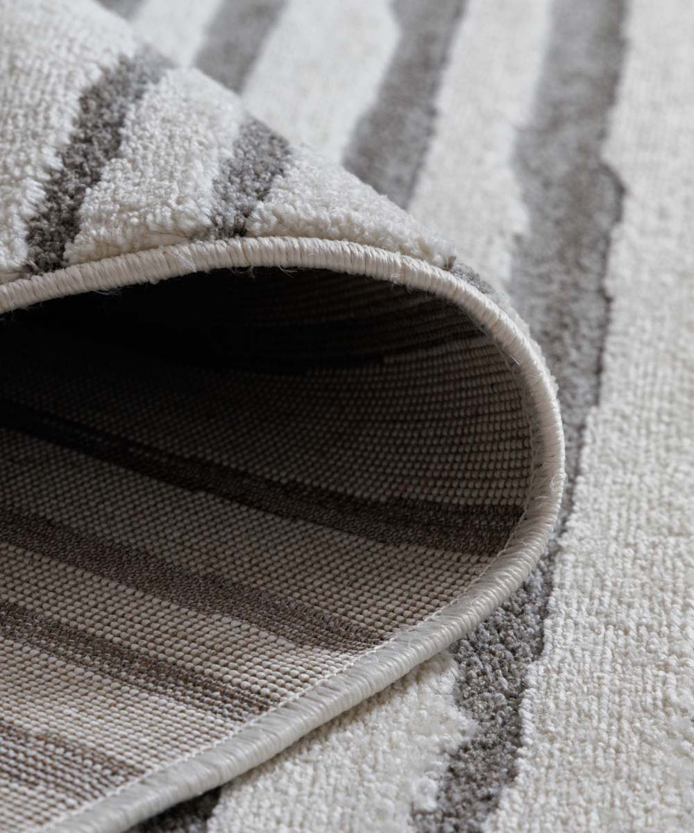 Tapis scandinave - Ridge Lin crème - close up Tapis scandinave - Ridge Lin crème - close up