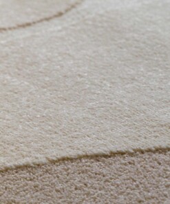 Tapis scandinave - Ridge Nevi crème/beige - close up
