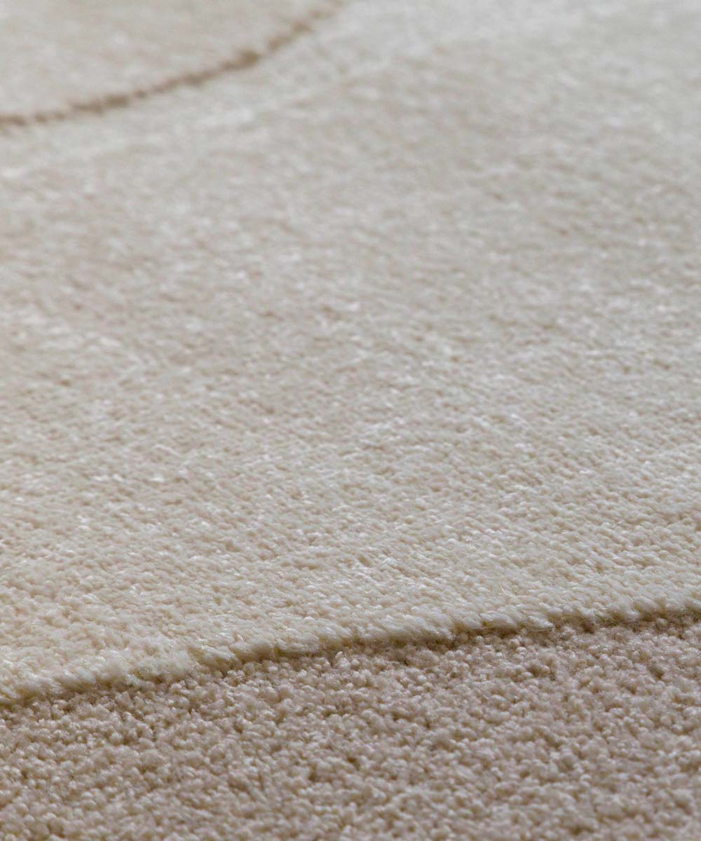 Tapis scandinave - Ridge Nevi crème/beige - close up Tapis scandinave - Ridge Nevi crème/beige - close up