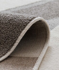Tapis scandinave - Ridge Nevi crème/gris - close up