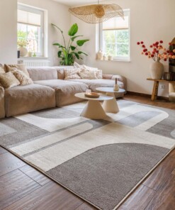 Tapis scandinave - Ridge Nevi crème/gris - sfeer